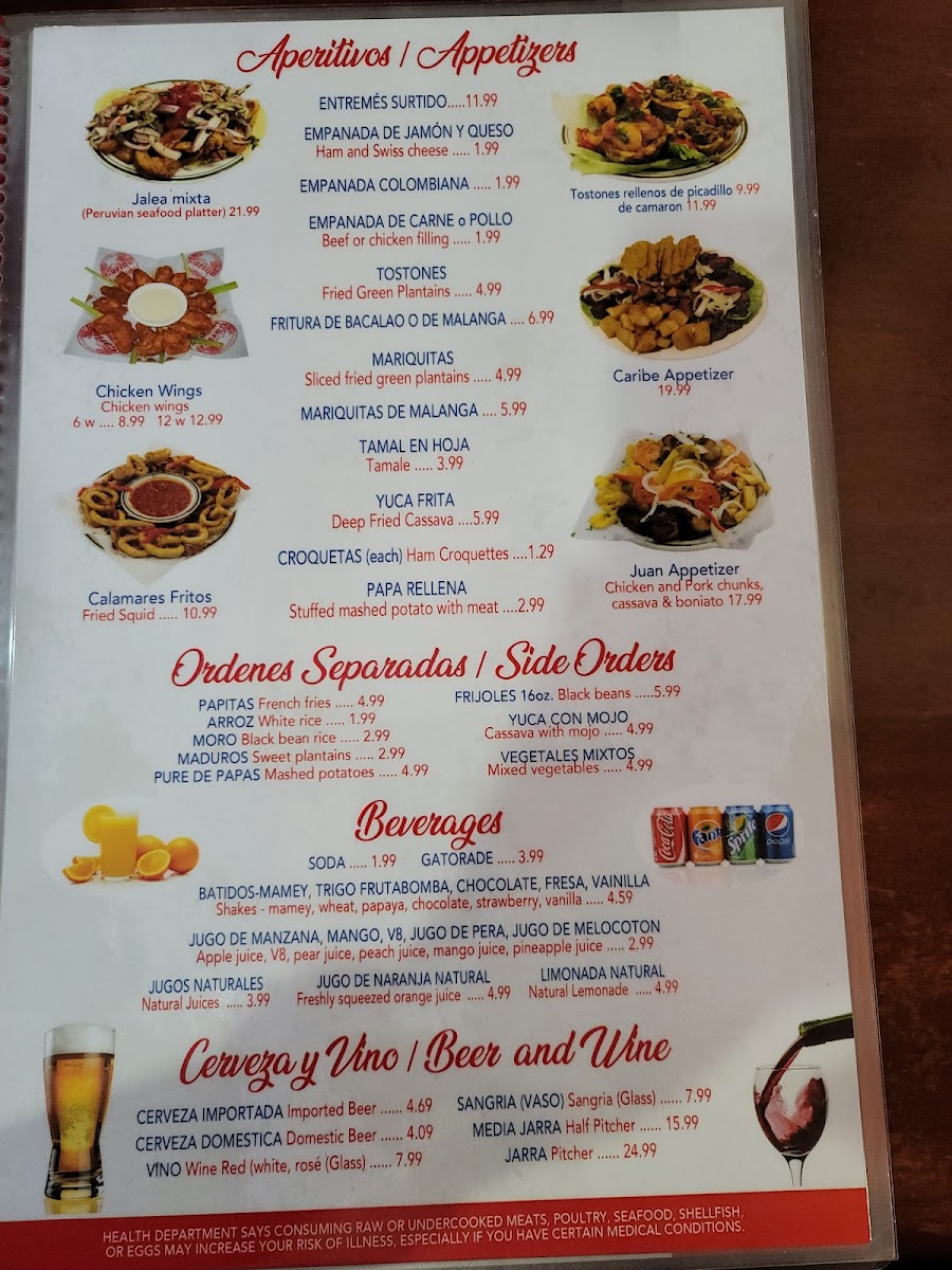 Caribe Restaurant Menu - Image 5