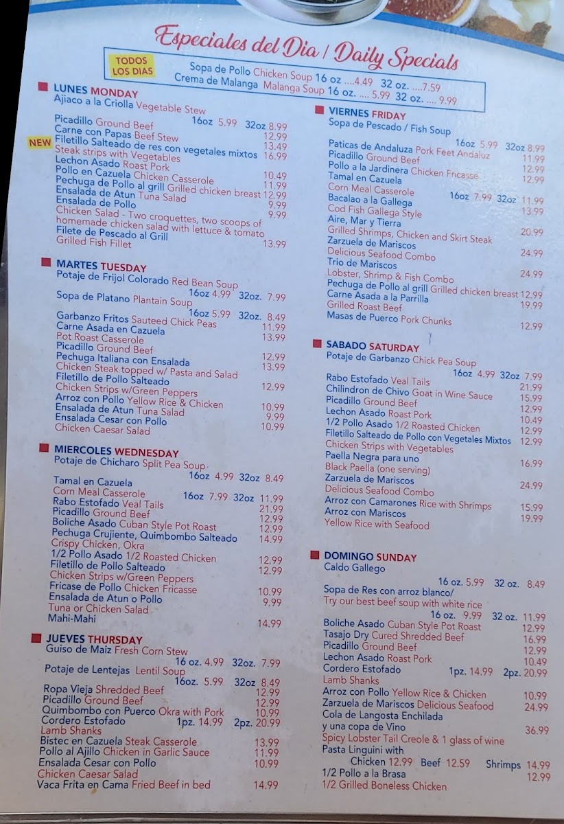 Caribe Restaurant Menu - Image 6
